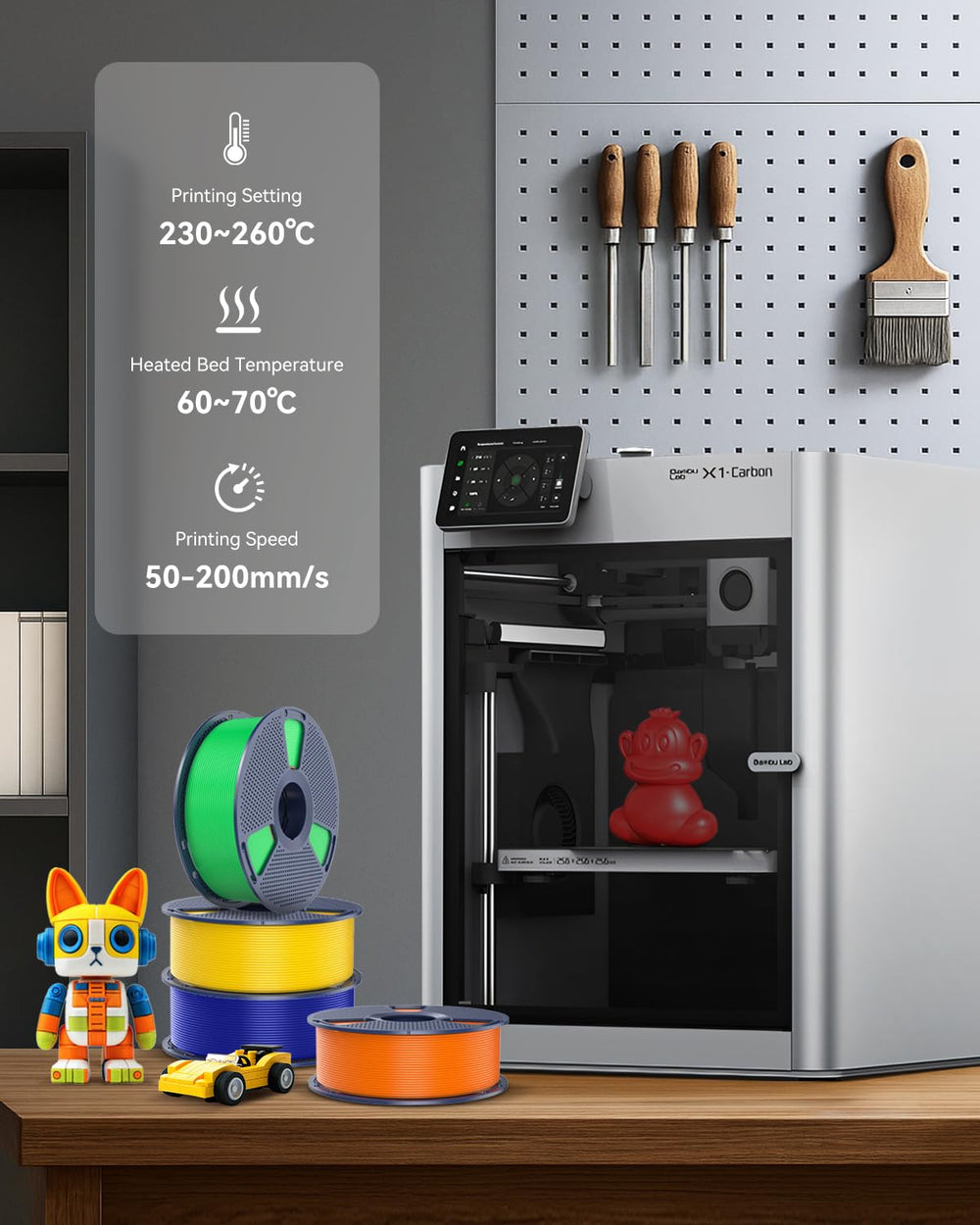 SUNLU PETG broad compatibility, fits many FDM printers for easy setup.