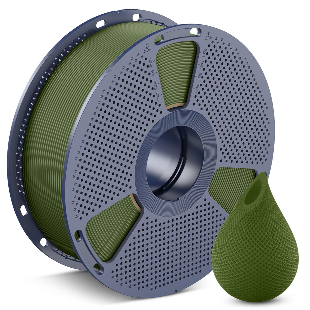 SUNLU PETG olive-green spool shows vibrant filament for durable 3D prints