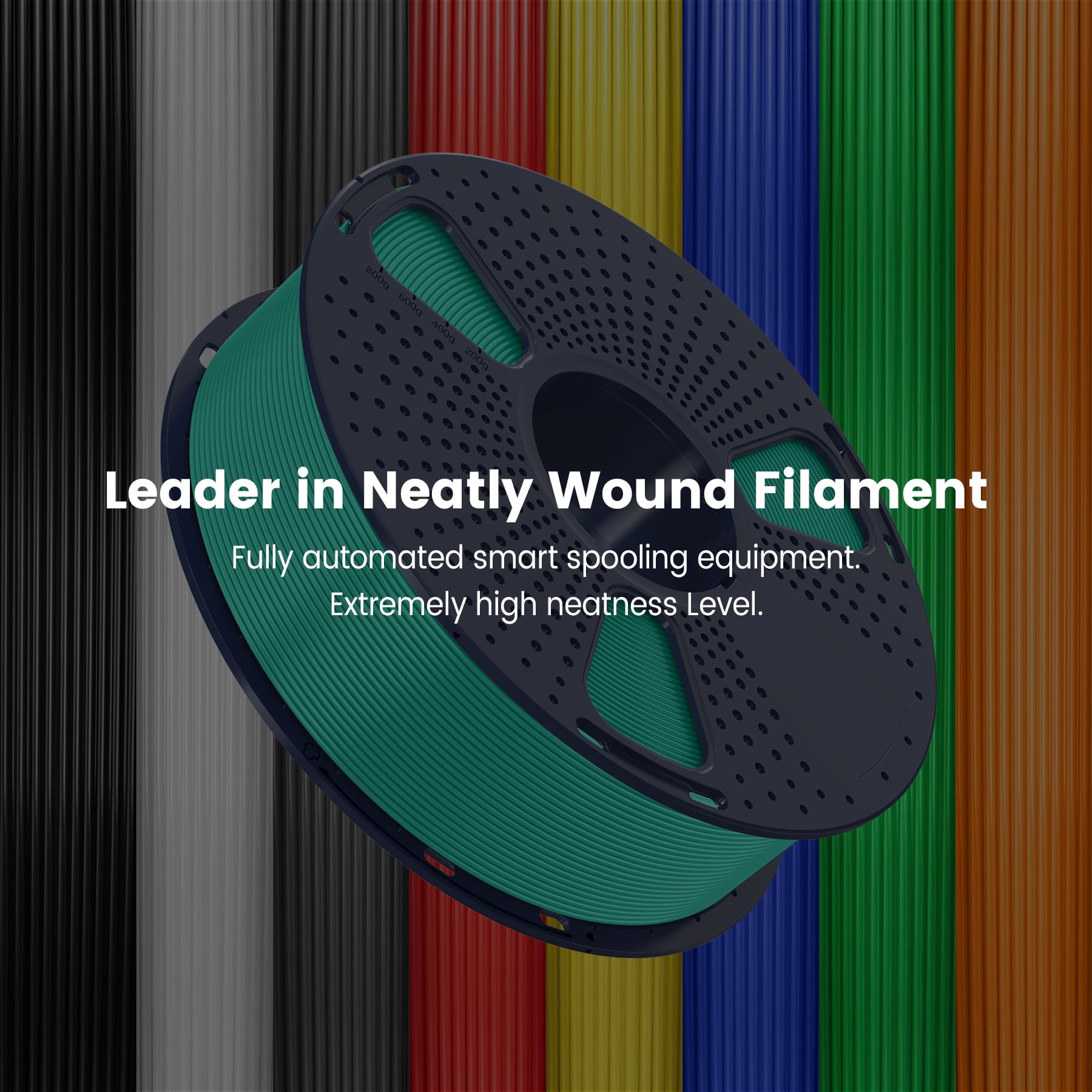 SUNLU filament spool width 2.5 inches fits common printers.