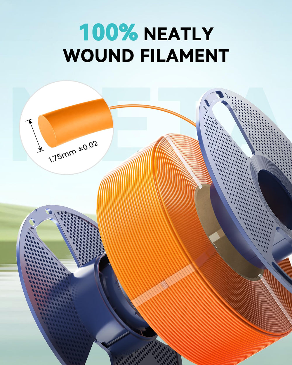 SUNLU lemon yellow meta PLA spool 250g for sunny highlights