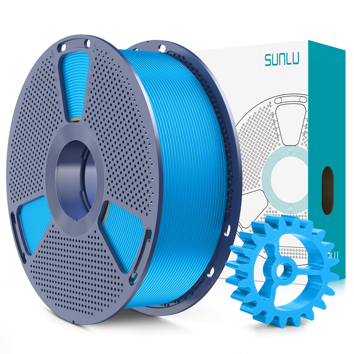 Sunlu PLA+ 2.0 1kg spool neatly wound for smooth feeding