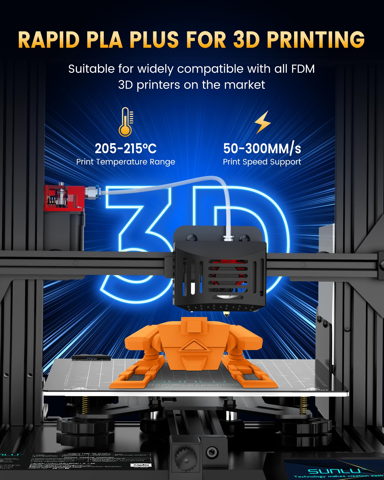 Sunlu PLA+ 2.0 vacuum packaging keeps filament moisture-free