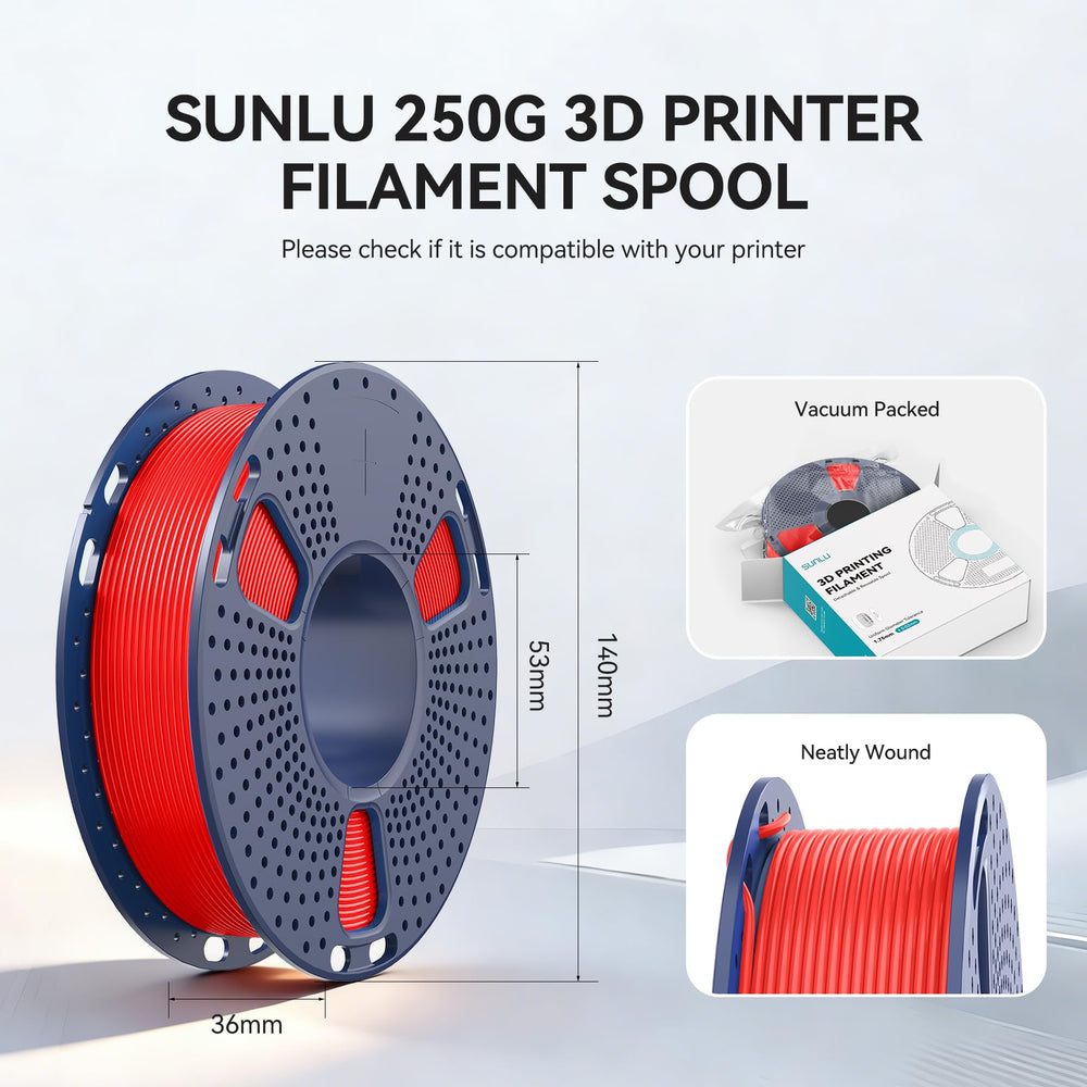 SUNLU PLA filament Bone White spool for clean, detailed parts