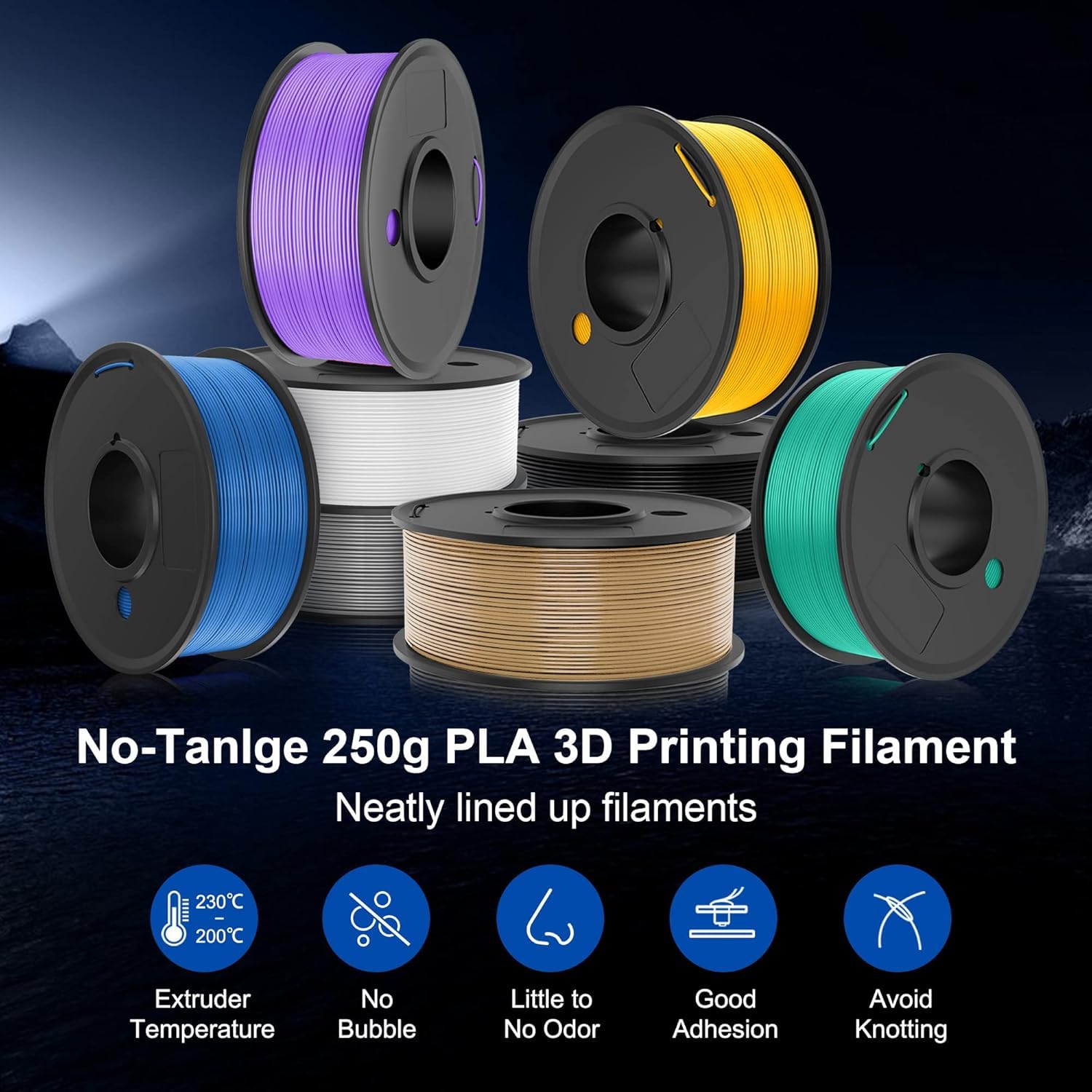 SUNLU PLA filament Olive Green spool for natural surfaces