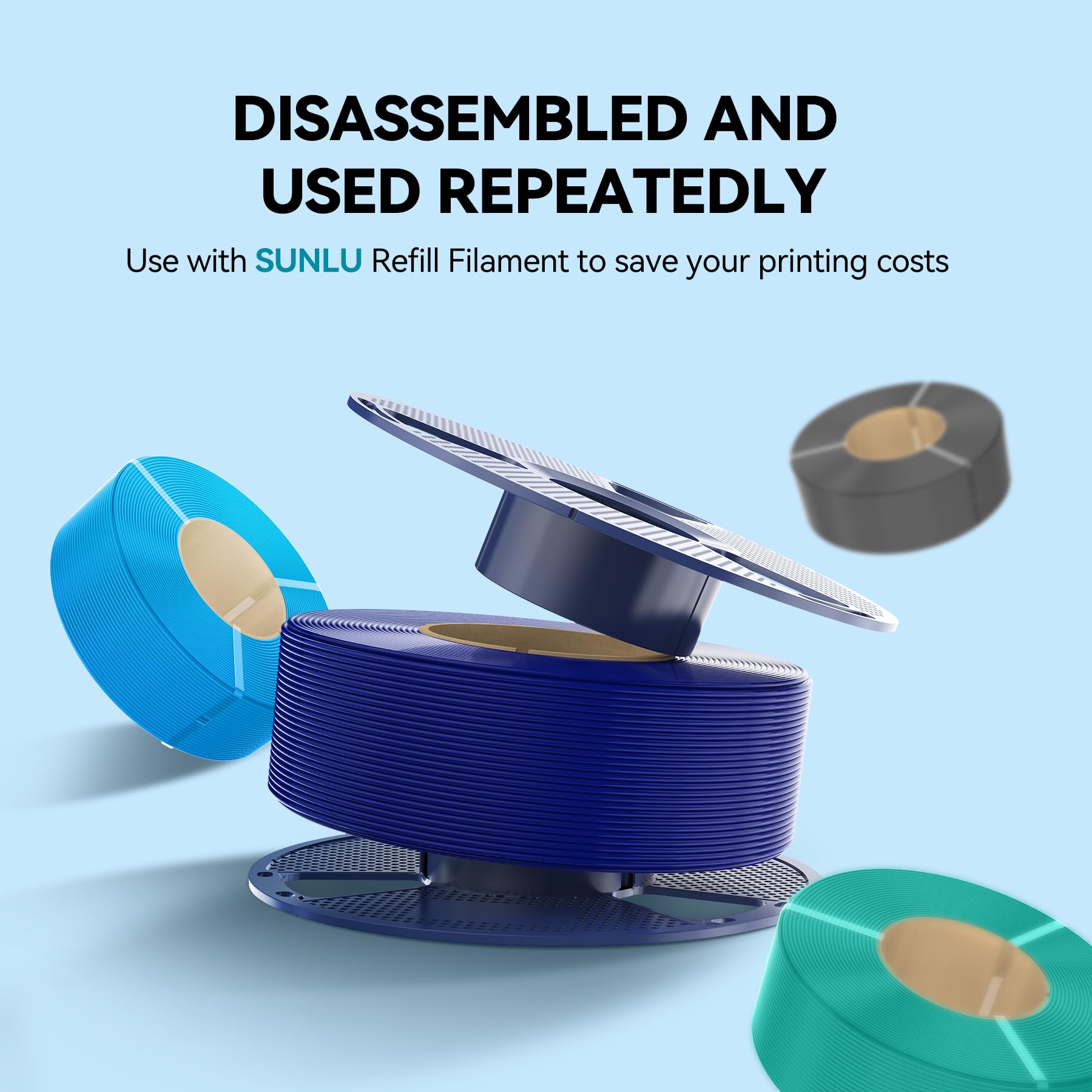 Illustration of SUNLU recommended printing settings for PLA filament