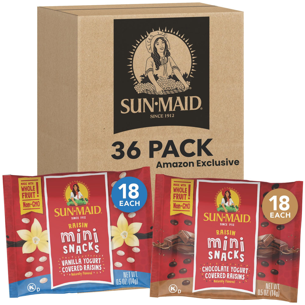 Sun-Maid Vanilla Yogurt Covered Raisins pack front for on-the-go snacking