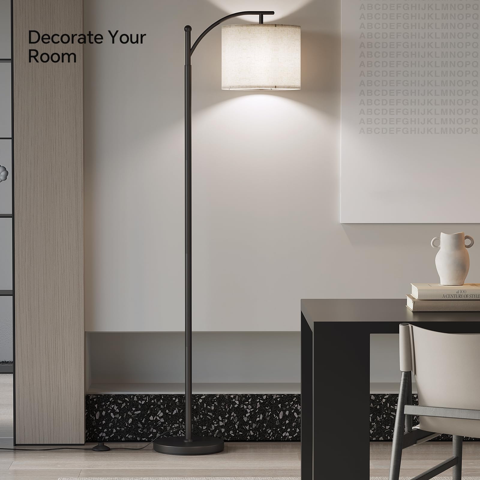 SUNMORY arc floor lamp is easy to assemble for quick setup.