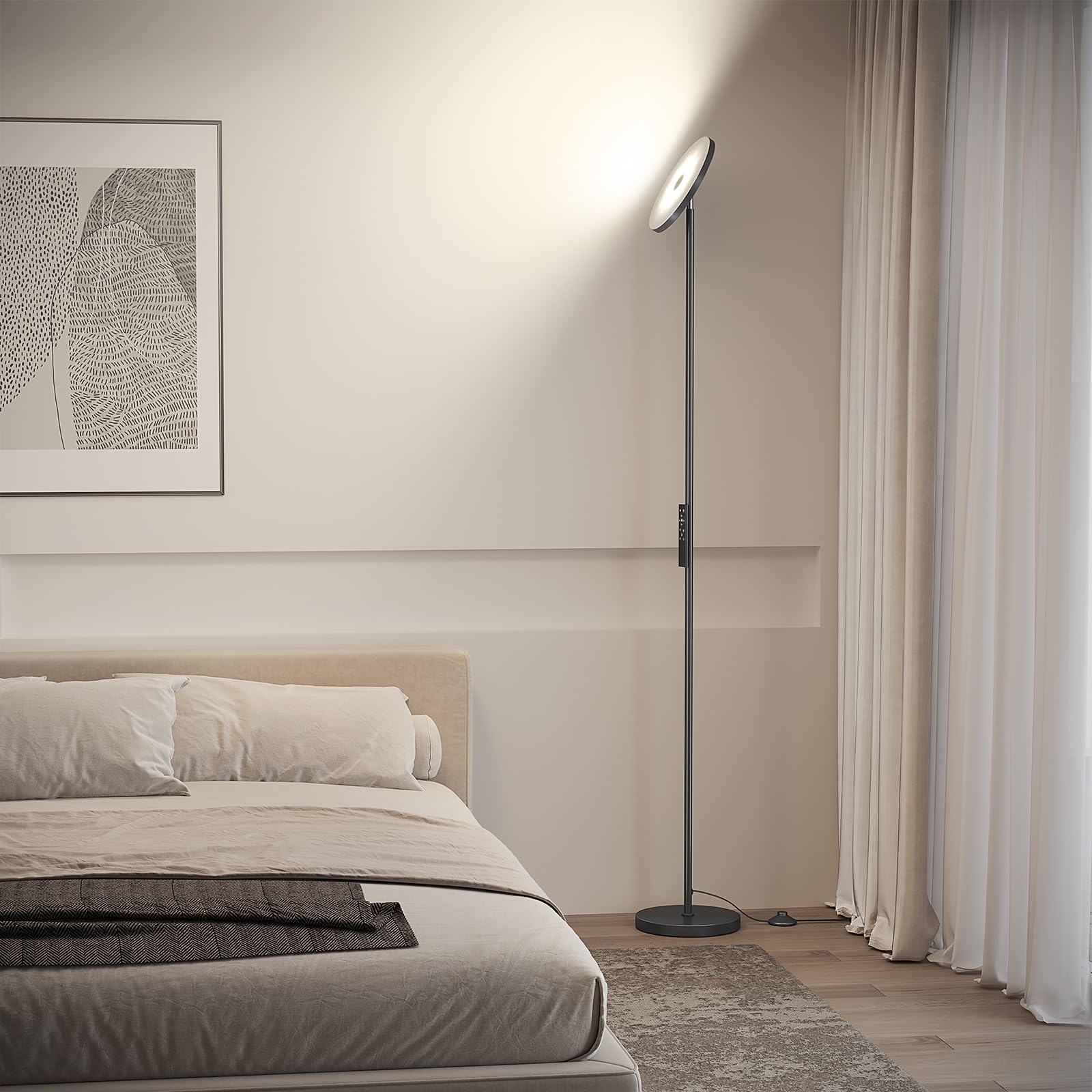 SUNMORY floor lamp 69-inch tall profile fits modern interiors.
