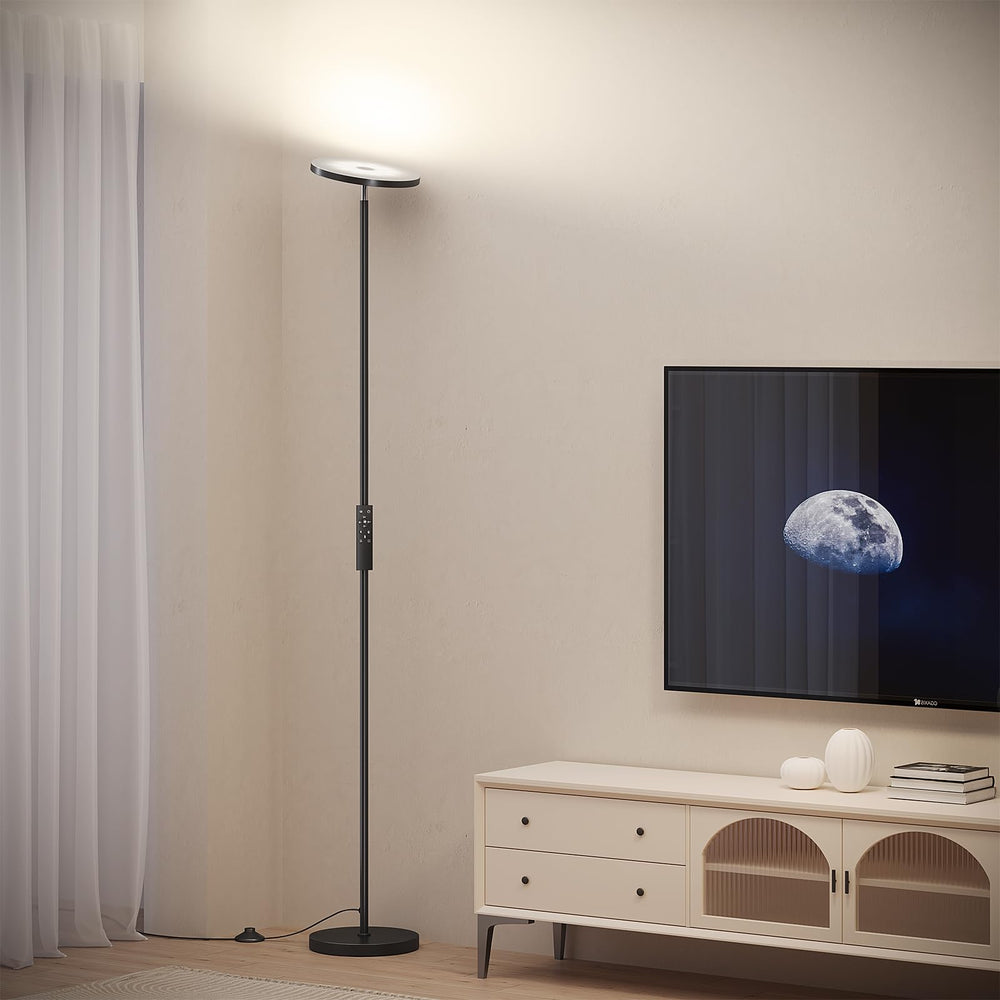 SUNMORY floor lamp heavy base provides stable support.