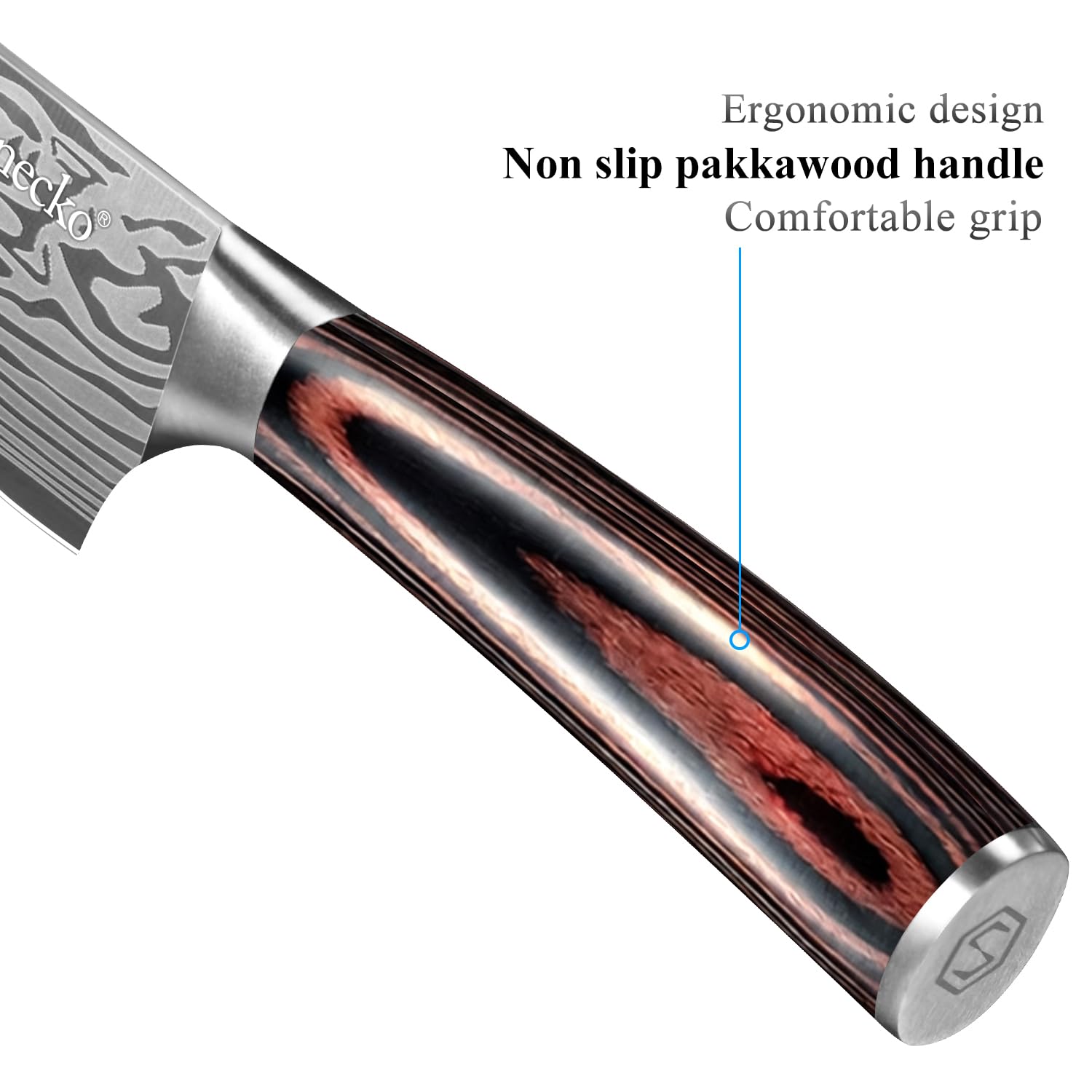 Sunnecko Nakiri with protective sheath for safe storage
