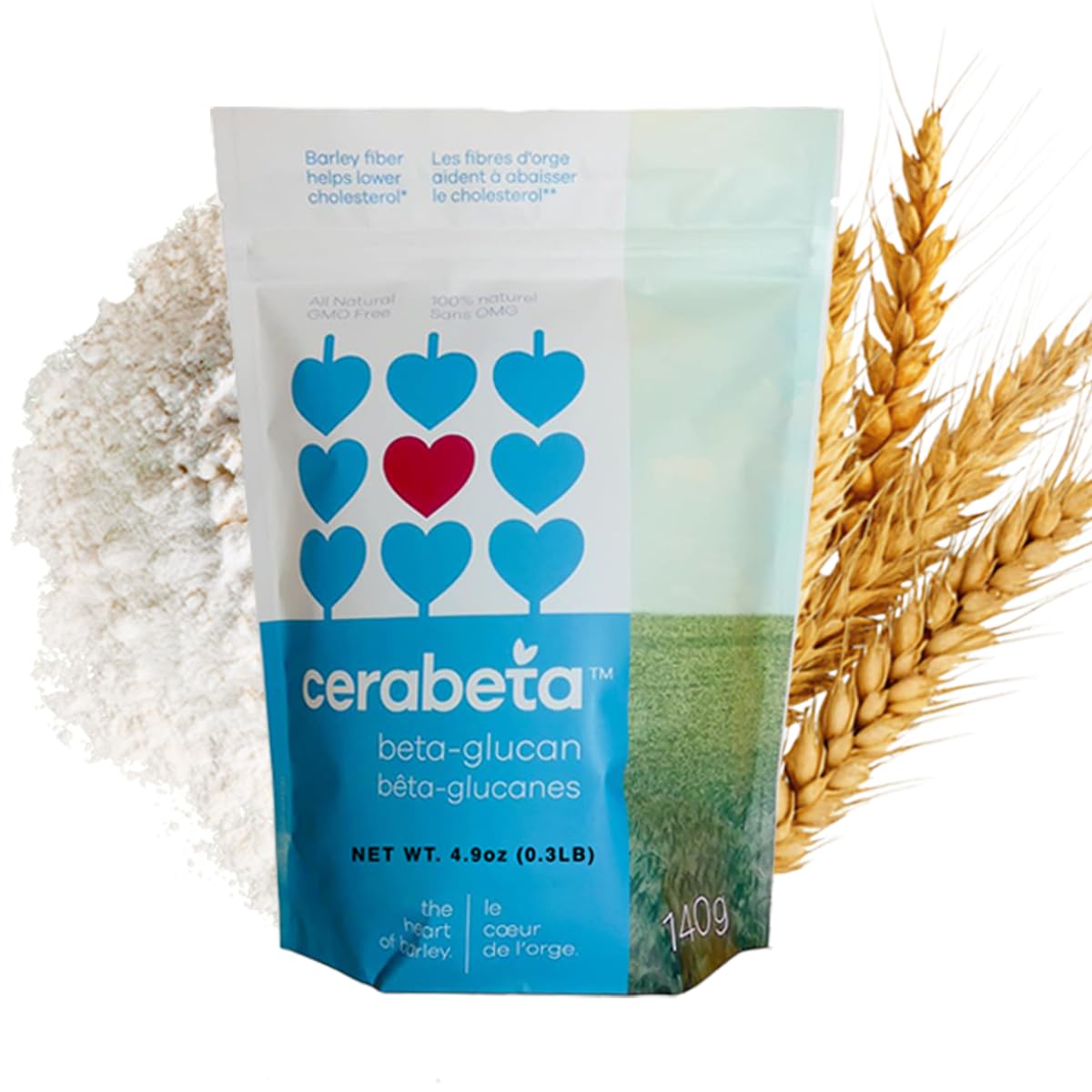 Sunny Boy Cerabeta barley beta-glucan powder tub for smooth, sugar-free fiber addition.
