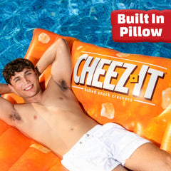 Sunny Days Giant Cheez-It Pool Float middle-hole design for extra comfort.
