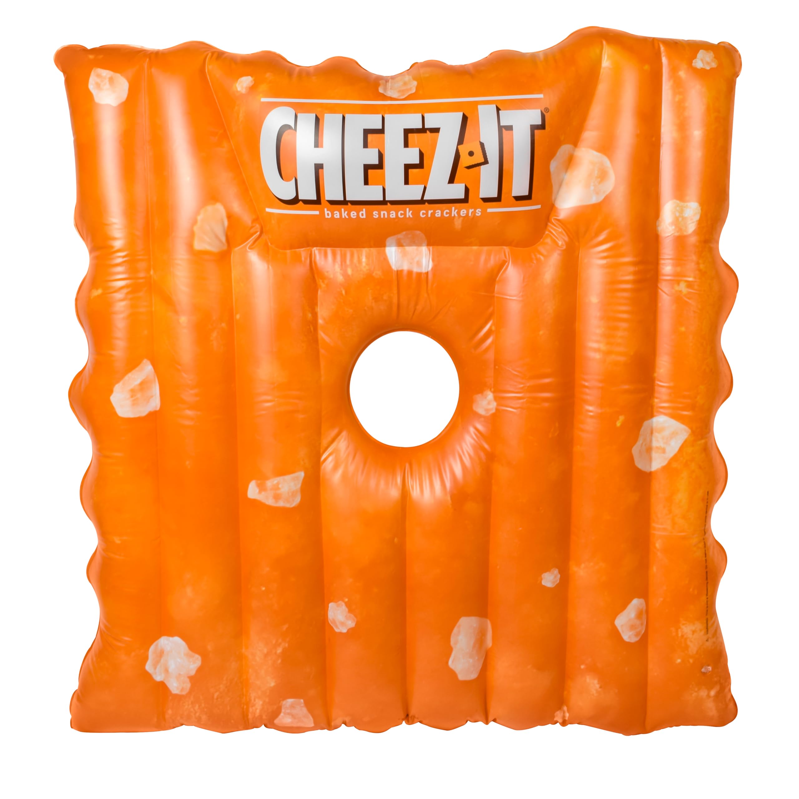 Sunny Days Giant Cheez-It Pool Float overview, bold snack-themed design for standout pool photos.