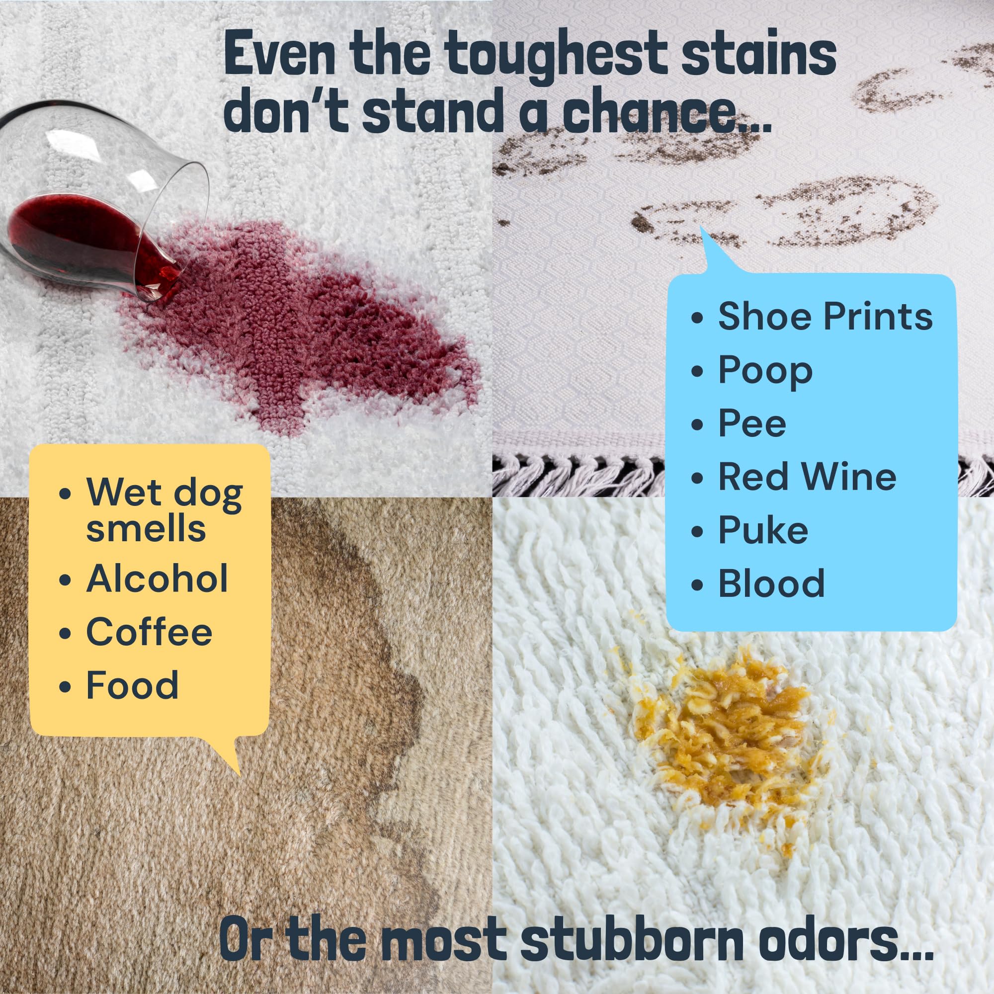 Sunny & Honey carpet cleaner solution multi-surface use cleans rugs, sofas, and more.