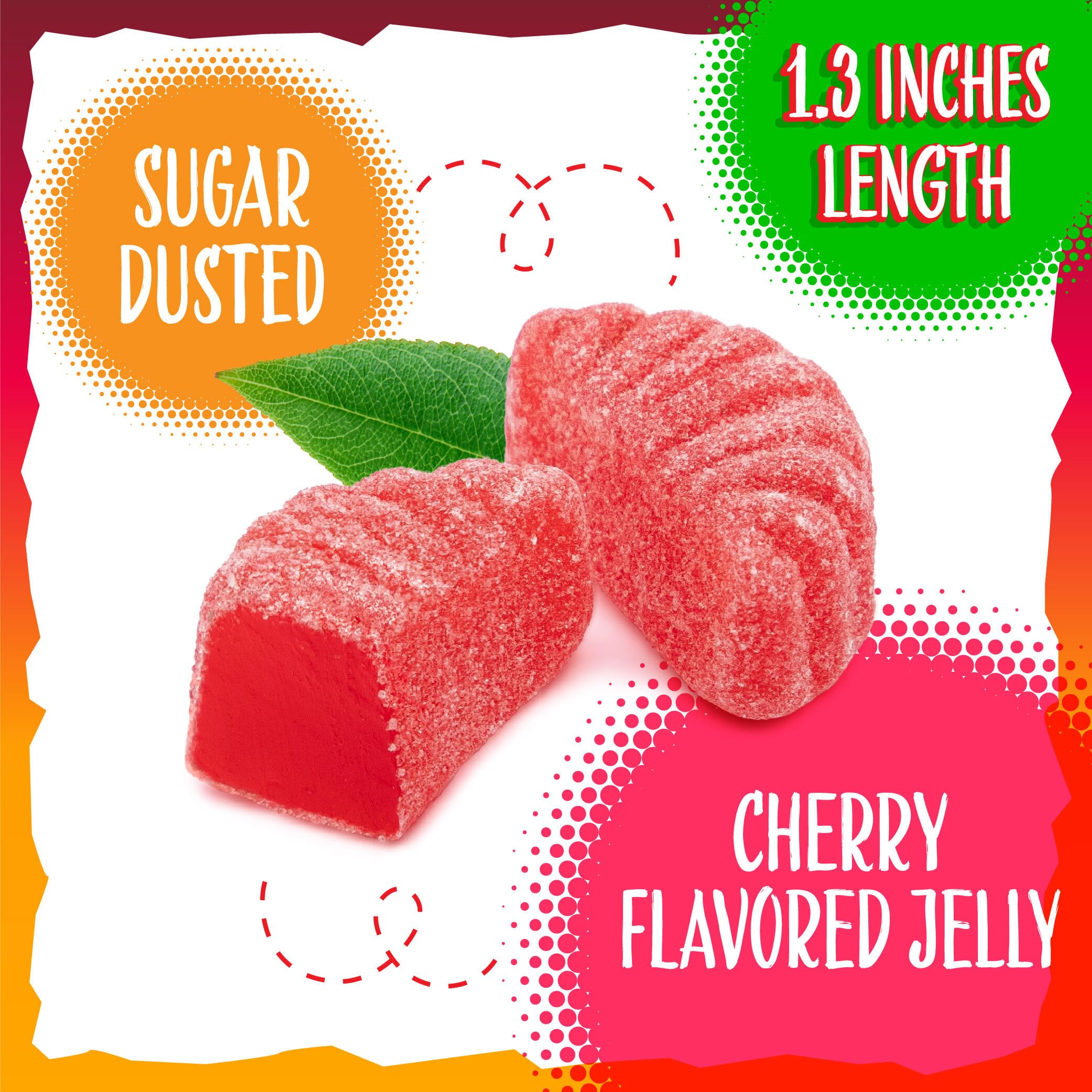 Sunny Island Cherry Slices Jelly Candy perfect for cake decorations and desserts.