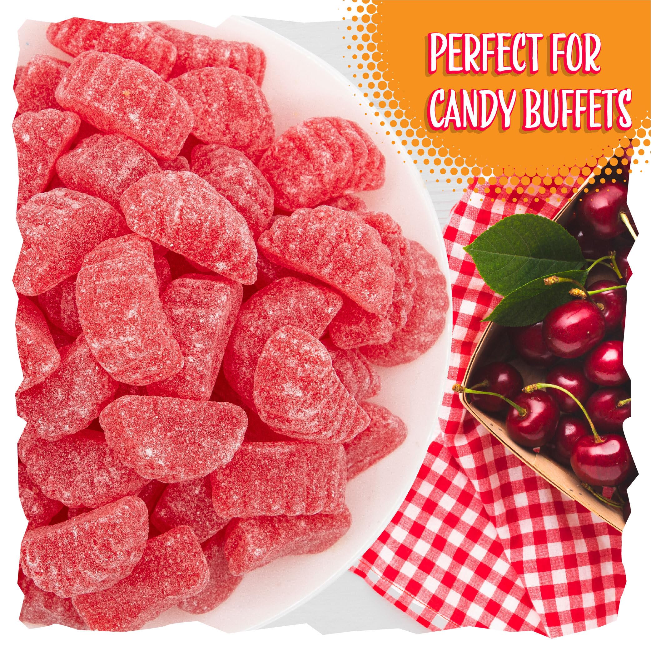 Sunny Island Cherry Slices Jelly Candy ideal for party favors and gifts.