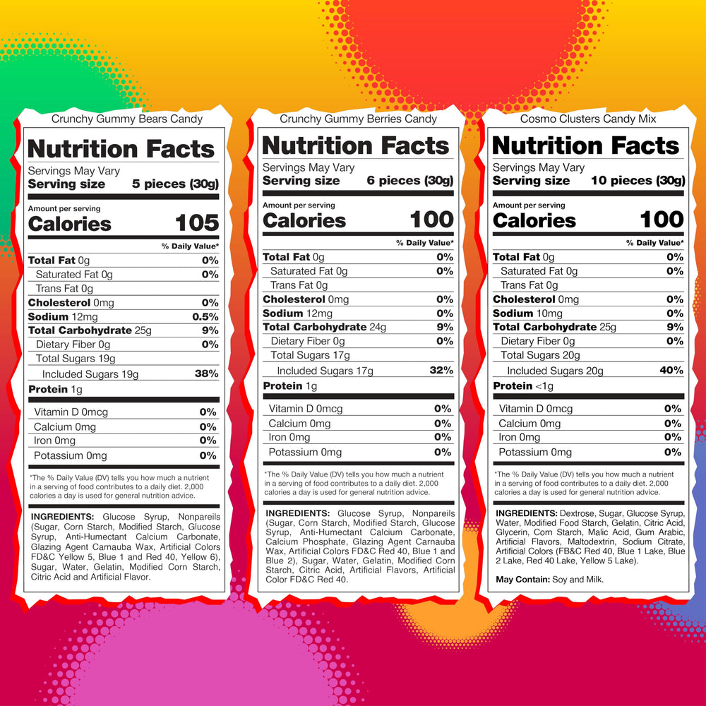 Sunny Island Crunchy Gummy Candy Mix berries crunch bites for tangy satisfaction.