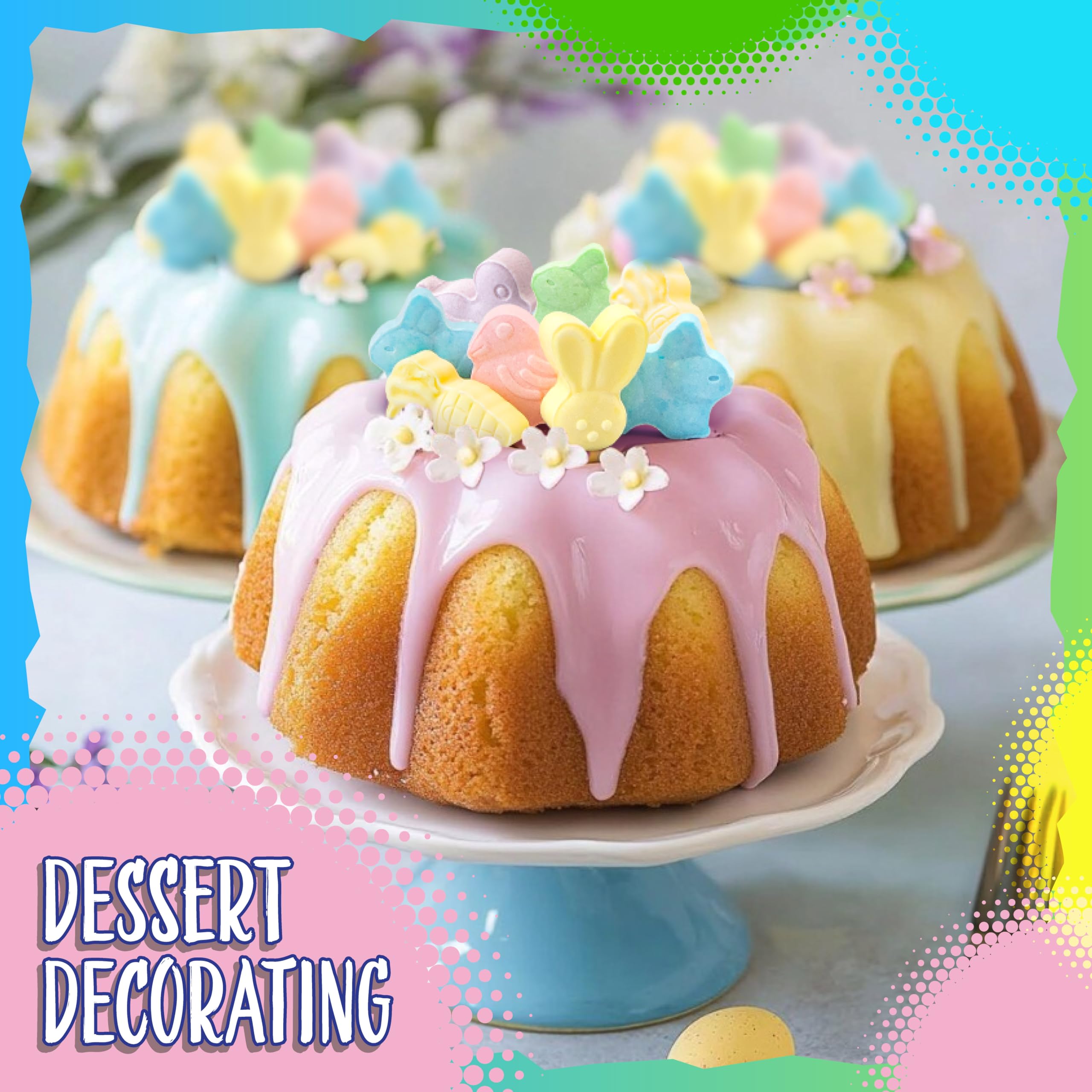 Sunny Island Easter bunnies candy brings pastel charm to desserts.