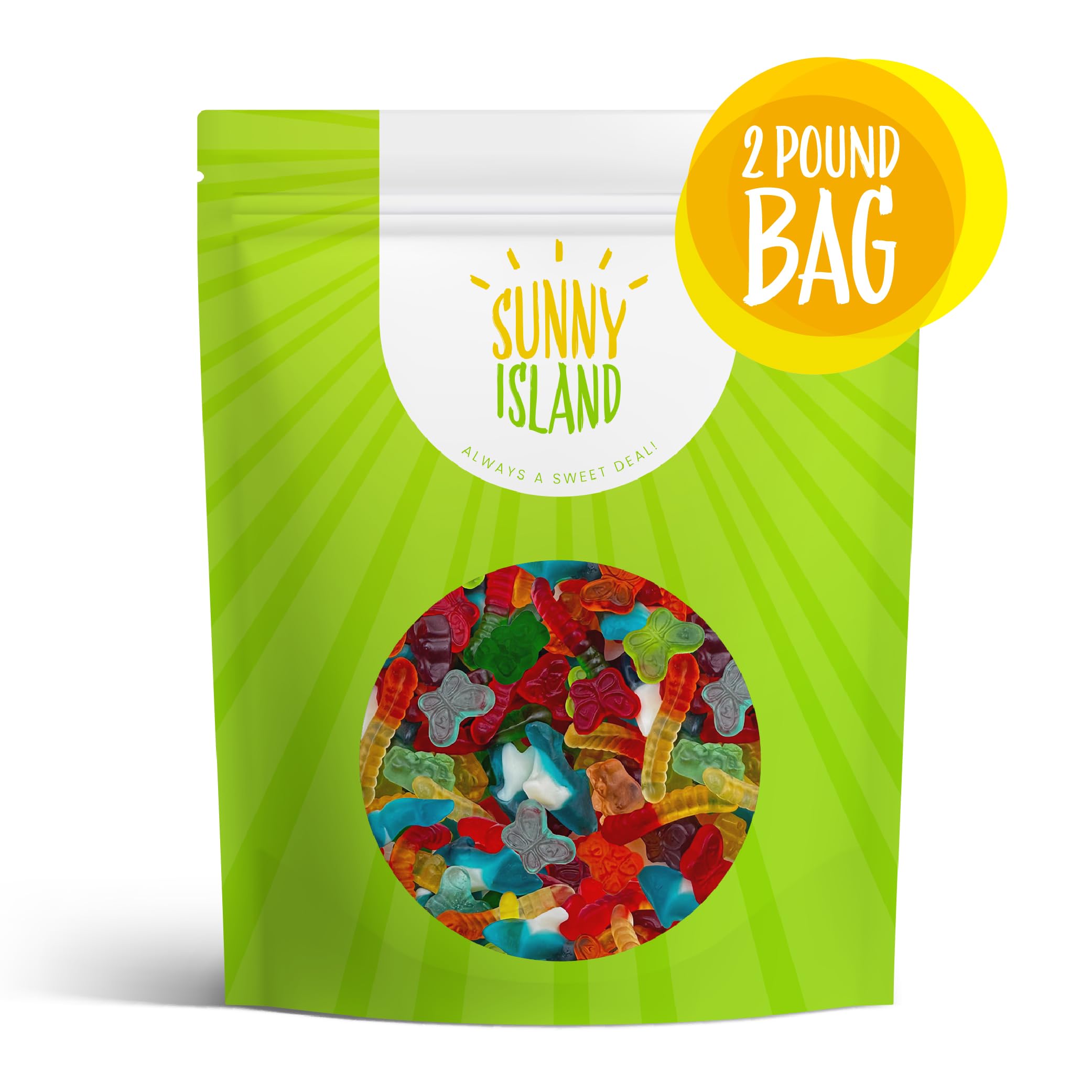 Sunny Island Gummy Bears—soft texture perfect for Easter baskets and snack bowls.