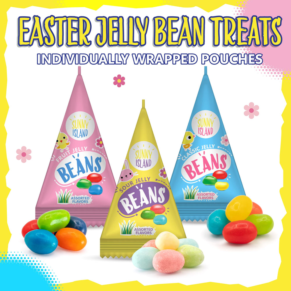 Sunny Island Jelly Beans fruit flavors showcase vibrant hues and nostalgic candy satisfaction.