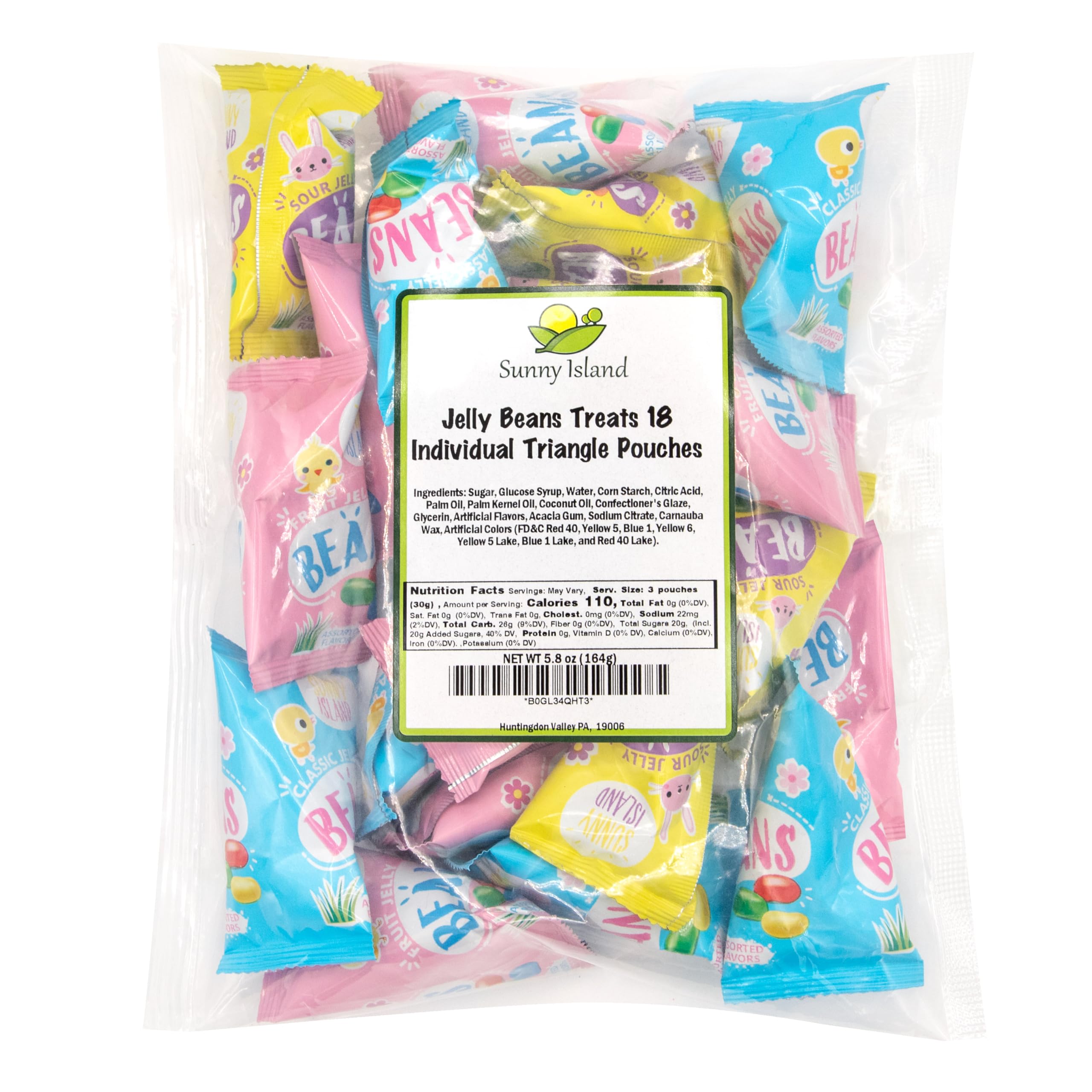 Sunny Island Jelly Beans travel-friendly packs stay fresh on trips and outings.