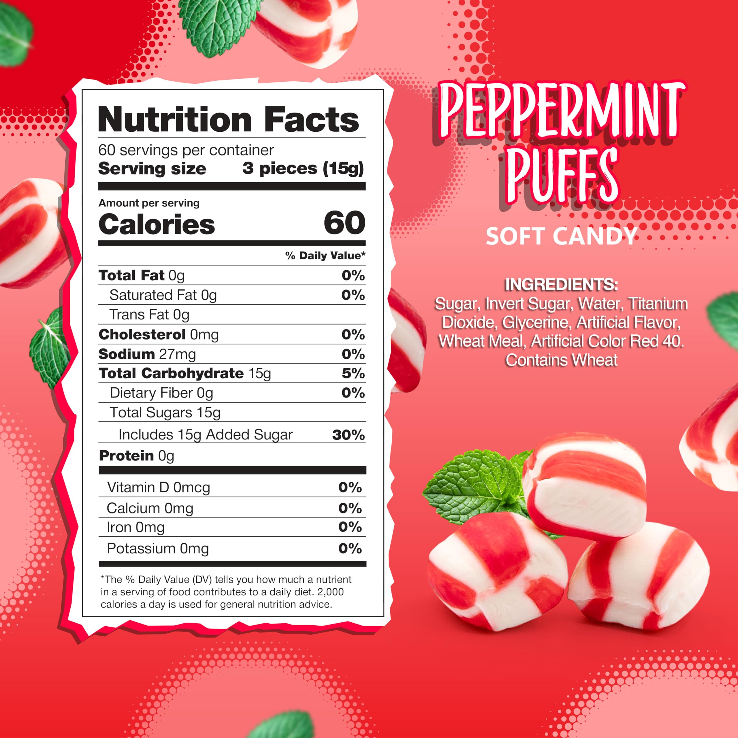 Close-up of Sunny Island Peppermint Puffs highlighting airy texture and minty aroma