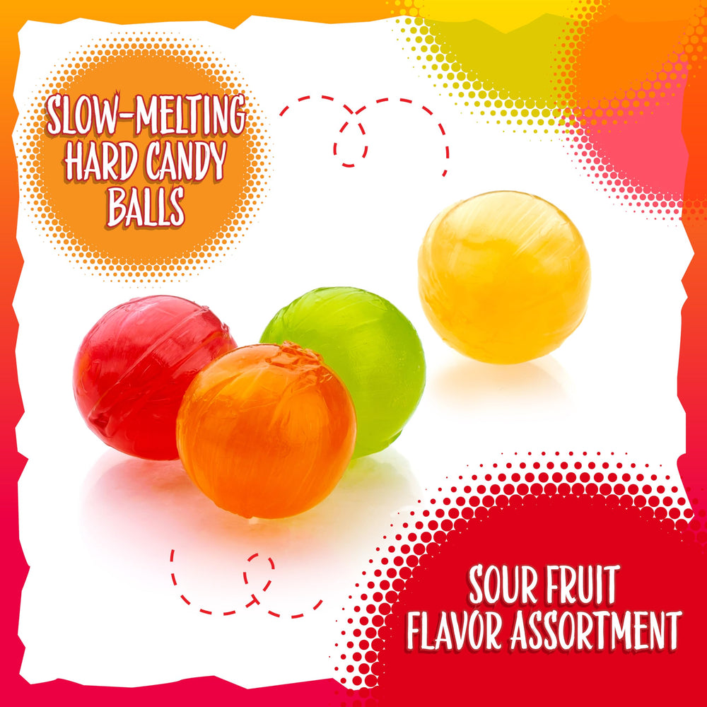 Sunny Island Sour Balls assorted flavors glossy pieces evoke retro charm