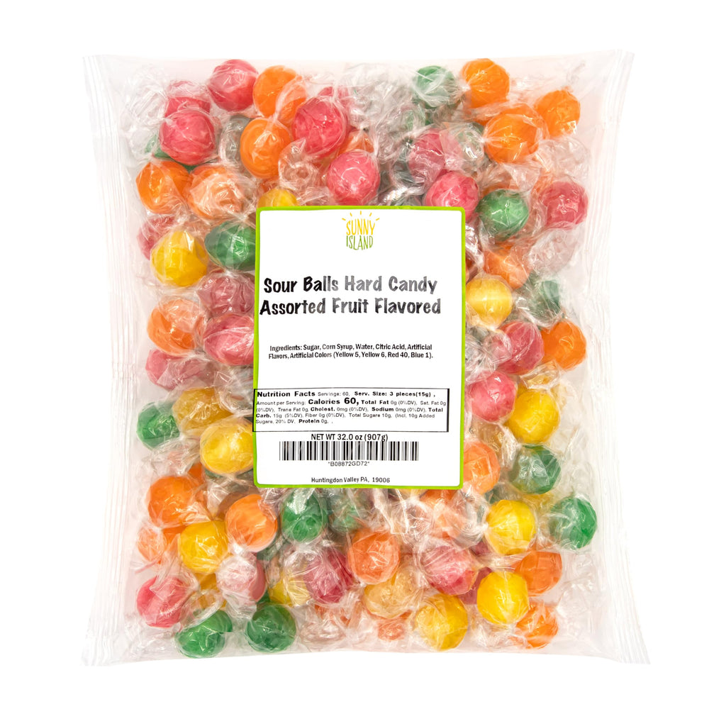 Sunny Island Sour Balls candy buffet display invites smiles