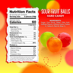 Sunny Island Sour Balls lemon piece highlights tangy flavor for jars