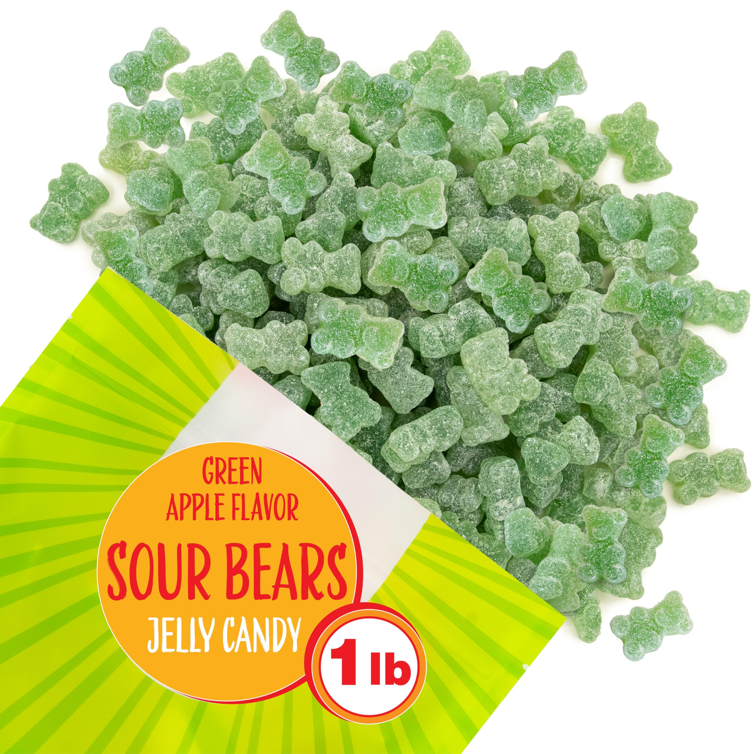 Sunny Island Sour Bears packaging emphasizes dye-free color and vegan appeal