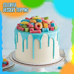 Sunny Island gummy blocks offer chewy texture for ice cream toppings.