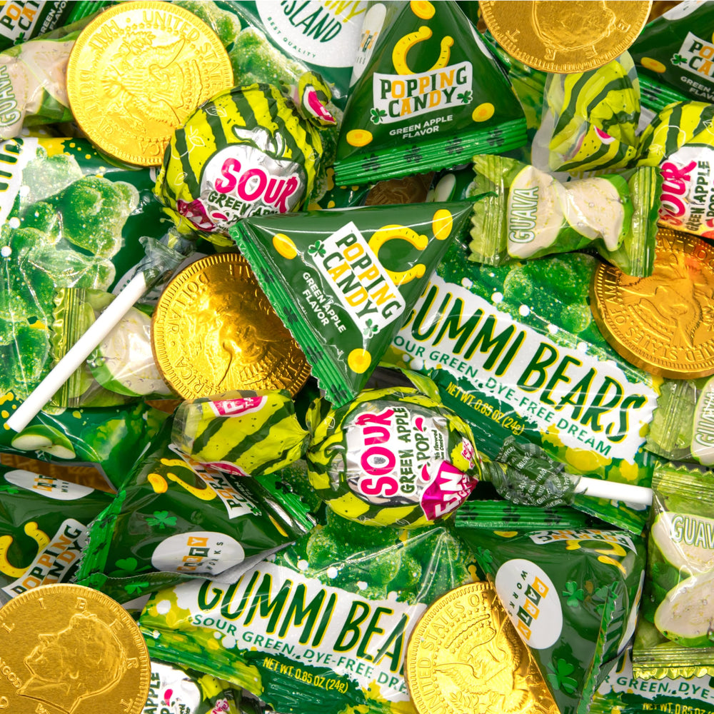 Sunny Island St Patrick's Day candy bag on the table adds festive color for celebrations