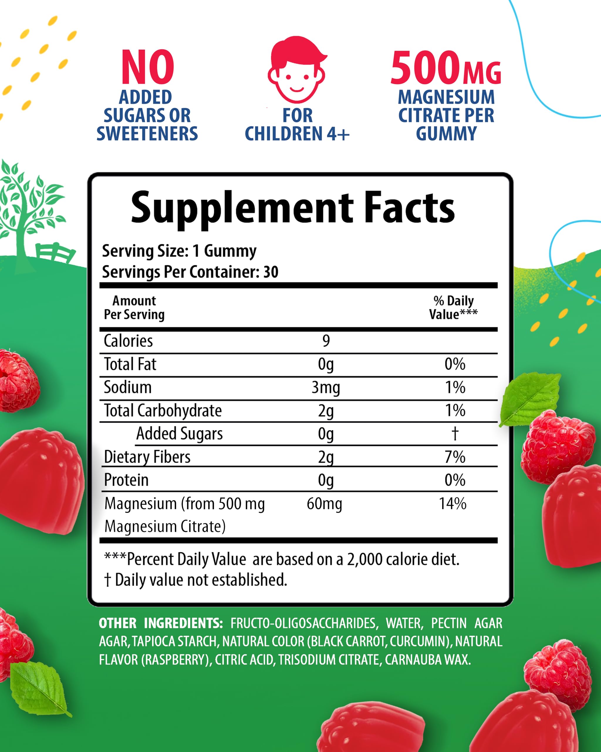 Sunny Sam Sugar-Free Magnesium Gummies serving size supports daily routine.