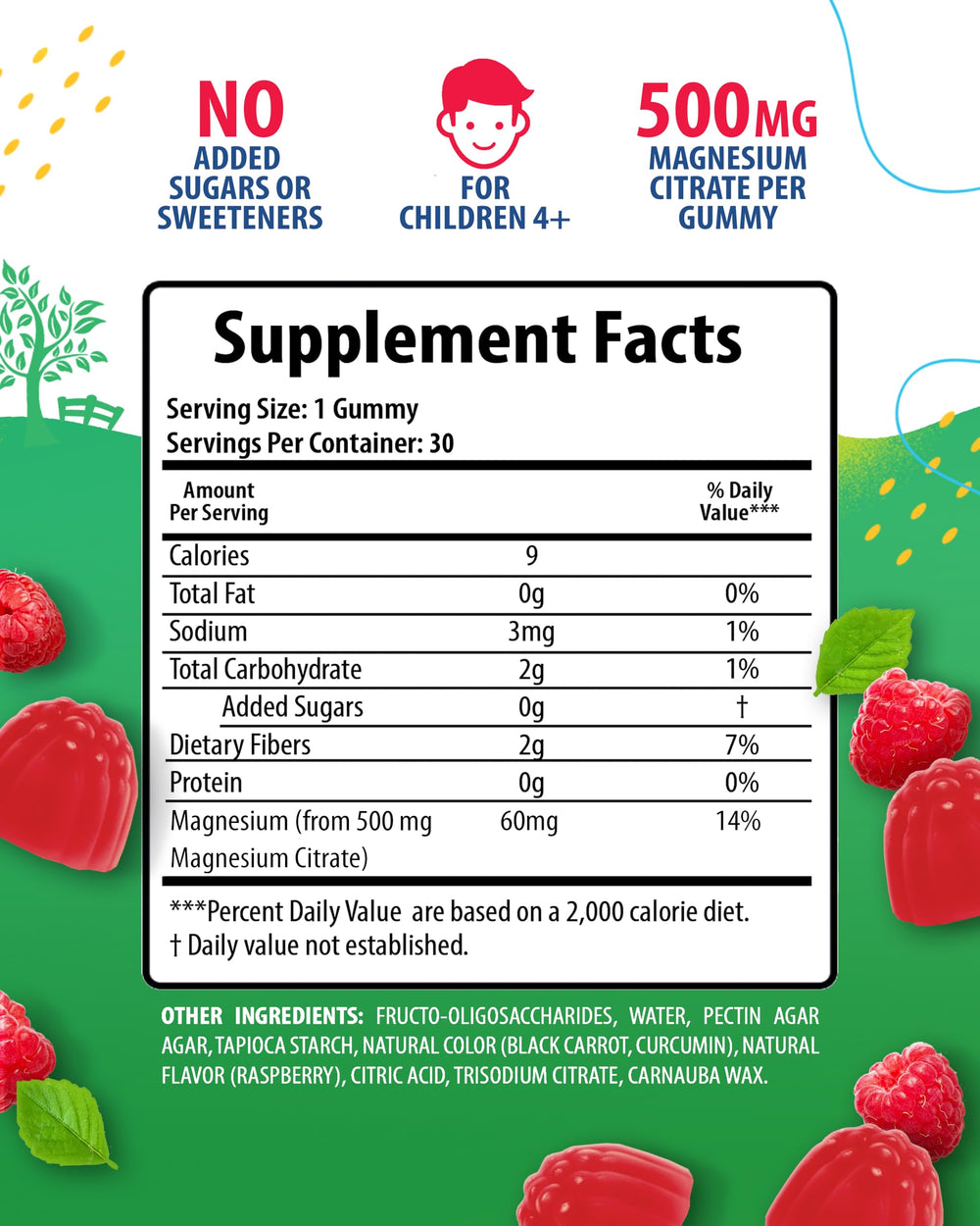Sunny Sam Sugar-Free Magnesium Gummies serving size supports daily routine.