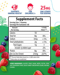 Sunny Sam Zinc Gummies kids fruity flavor chewable for easy daily intake.