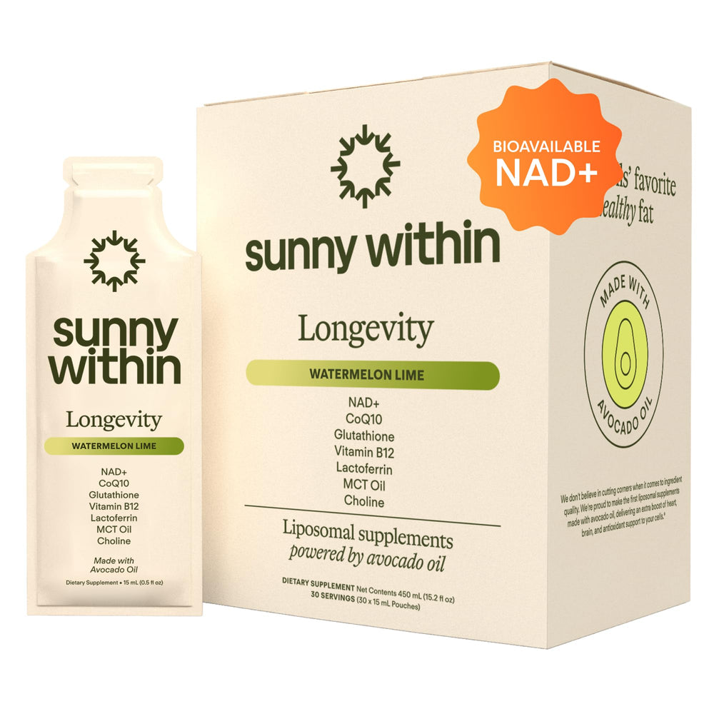 Sunny Within liposomal glutathione Watermelon Lime pouch for on-the-go cellular support