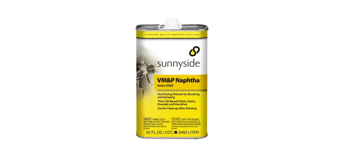 Sunnyside naphtha cap closeup shows fast-evaporation formula.