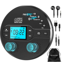 Sunoony portable CD player with Bluetooth connectivity for wireless listening anywhere