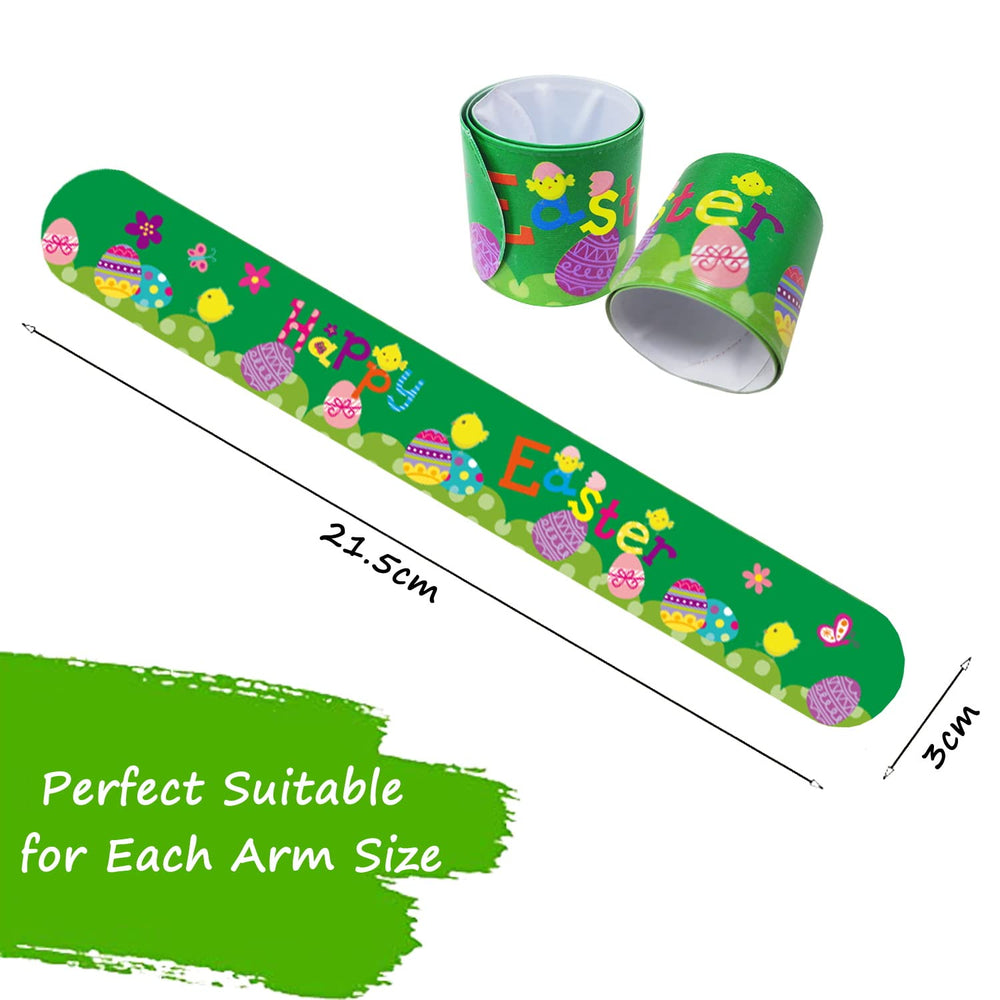 Students grabbing SUNPROUND Easter Slap Bracelets as classroom prizes