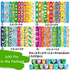 SUNPROUND Easter Slap Bracelets displayed in a colorful pack for kids