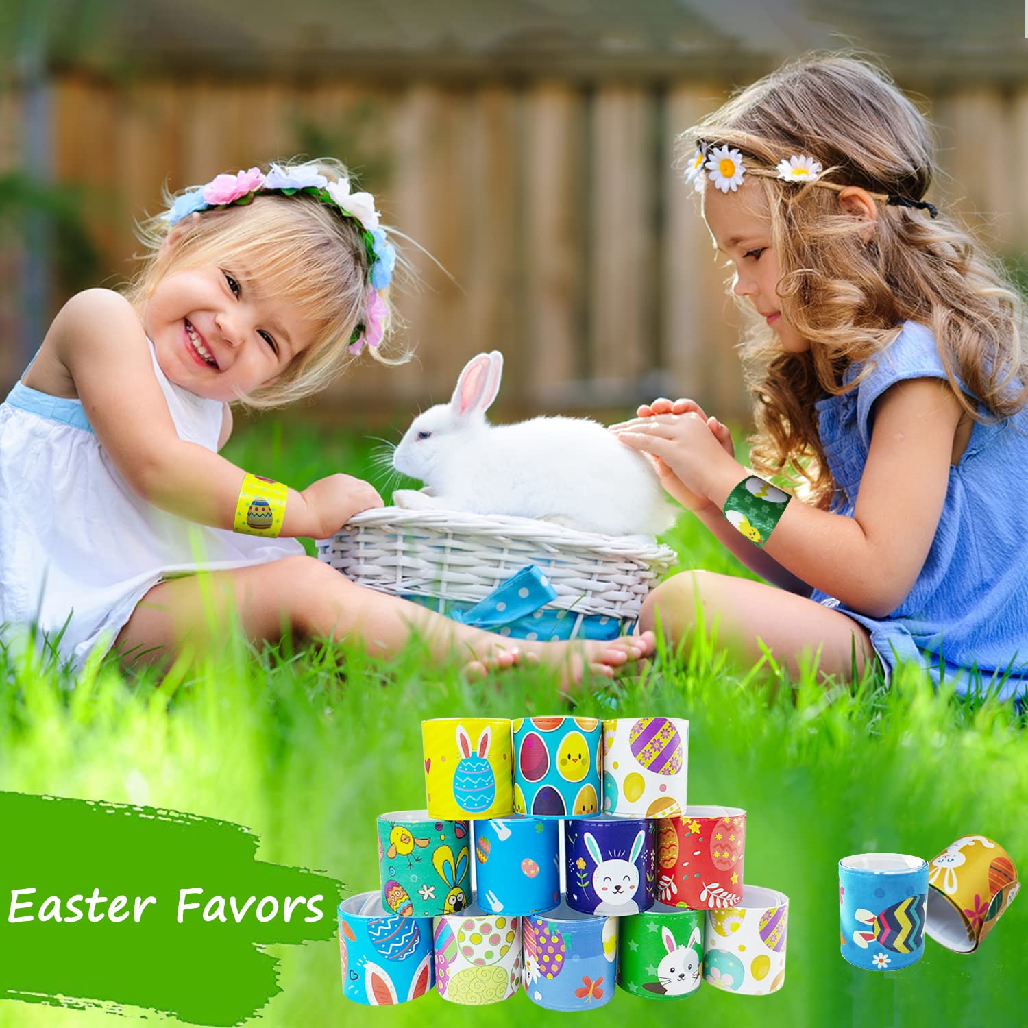 SUNPROUND Easter Slap Bracelets used as party favors to brighten events