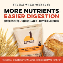 Sunrise Flour Mill High-protein bread flour shaping strong, airy loaves.