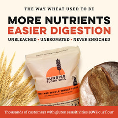 Sunrise Flour Mill organic certification seal signaling purity