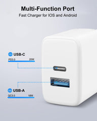 Sunrson foldable-wall-charger close-up shows foldable plug for easy packing.