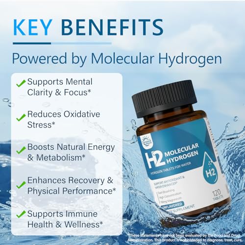 Sunshine & Rain magnesium-based H2 tablet dissolving in water