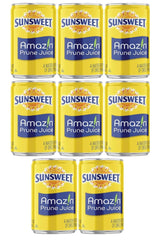 Sunsweet Amazin Prune Juice pack of eight cans ready for shelves and households