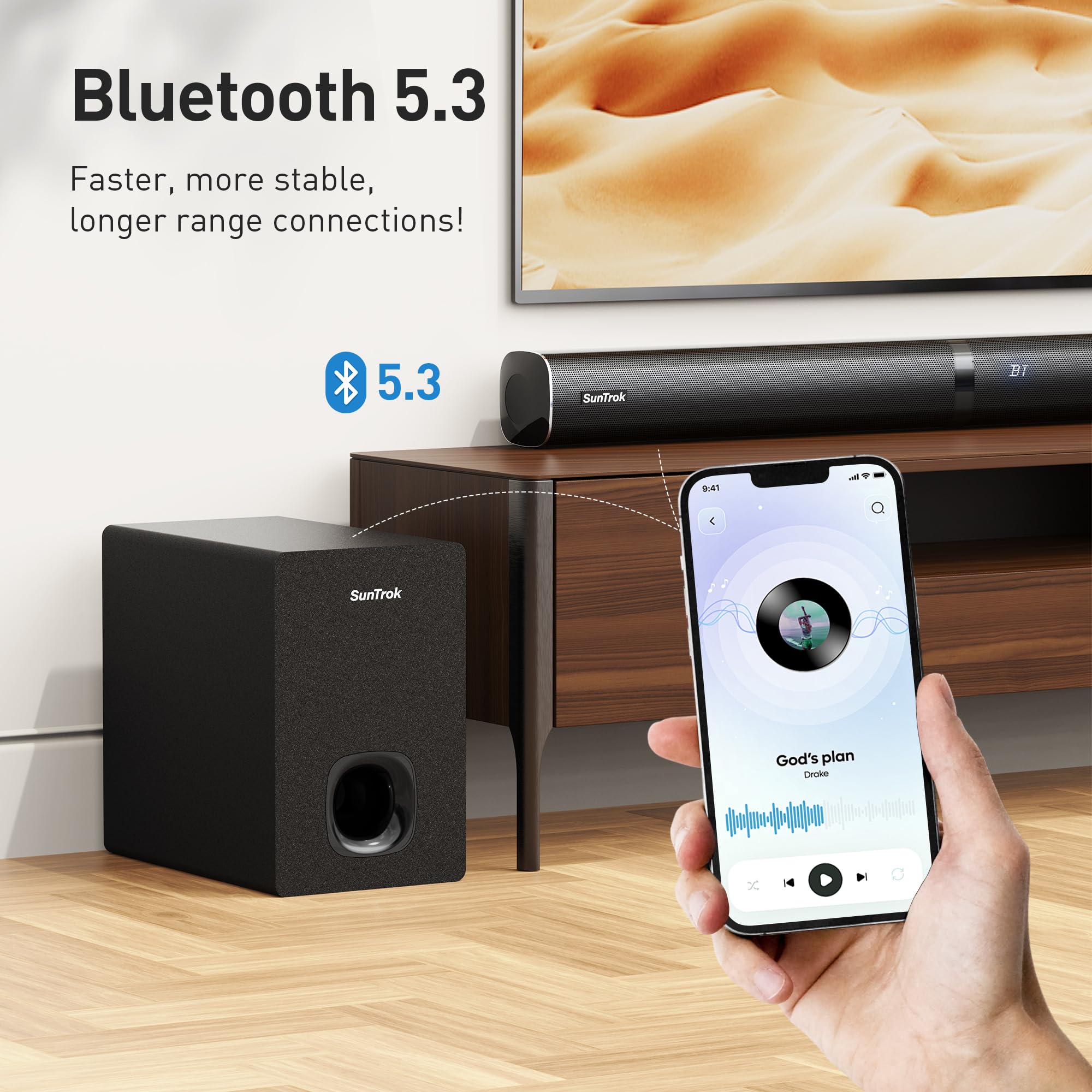 SunTrok usb-audio-playback enables simple music streaming to the soundbar