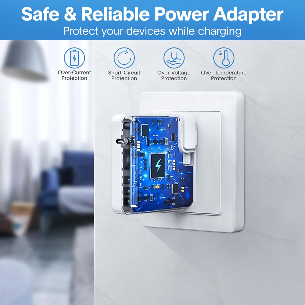 Sunveza 118W USB-C charger charges iPad Pro and iPhone simultaneously