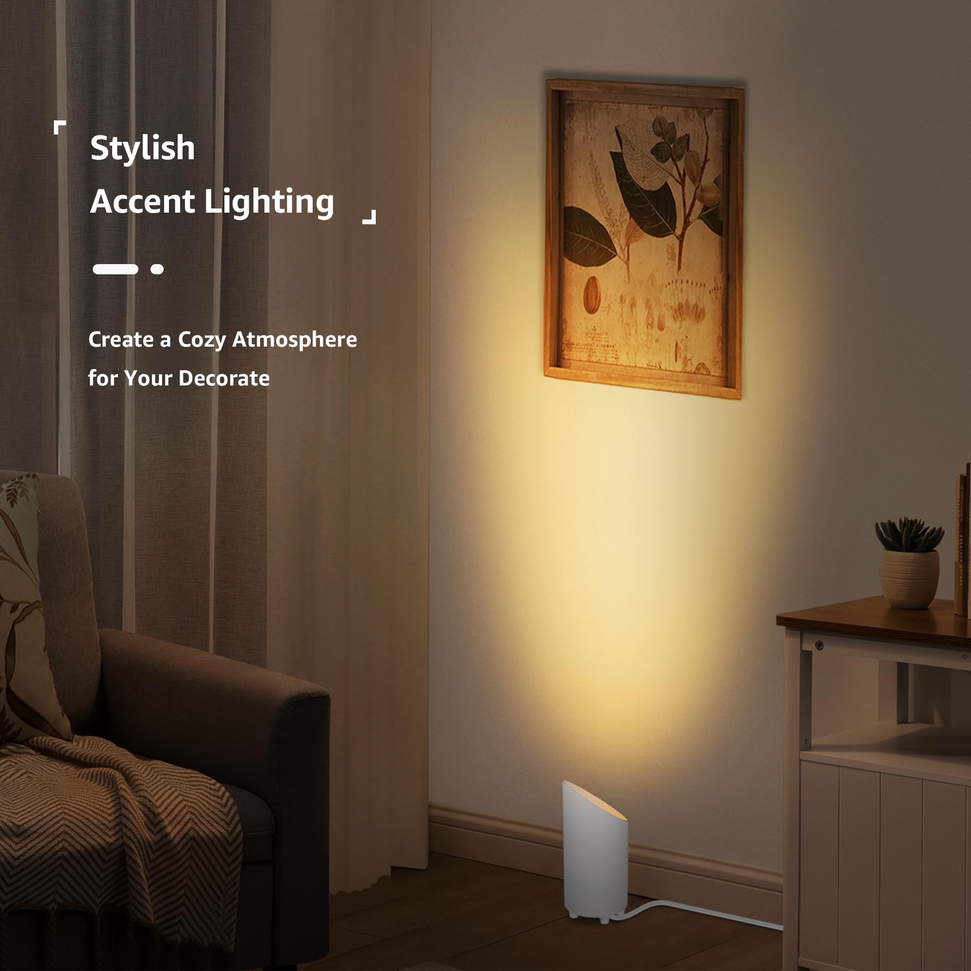 SUNVIE floor spot light installed in living room ambiance