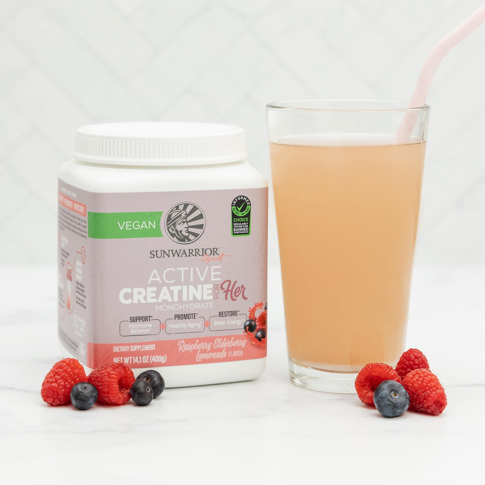 Sunwarrior Creatine for Women supports energy and mood during daily routines.